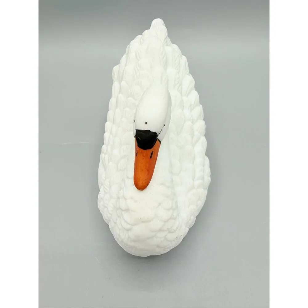Royal Heritage hand-painted porcelain/bisque swan